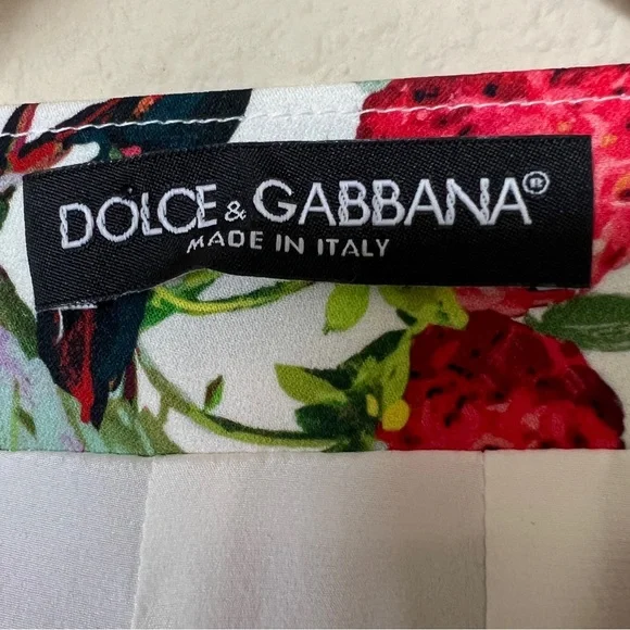 DOLCE & GABBANA Floral Print Knee-Length Pencil Skirt - Sz US 0 / IT 36 - Picture 4 of 11
